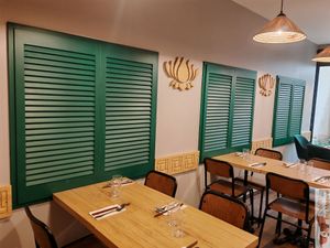 Seats at Bếp Việt in Paris