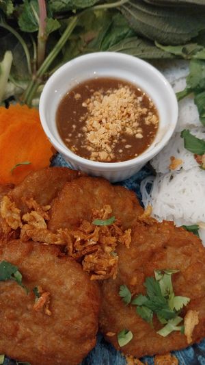 Vegan "pork" at Bếp Việt in Paris