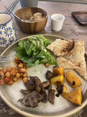 vegan breakfast  at Mingle Cafe in Kuala Lumpur