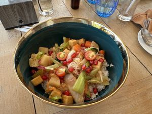 Crispy Tofu bowl  at High Tide in Male