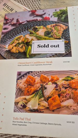 Vegan options at High Tide in Male