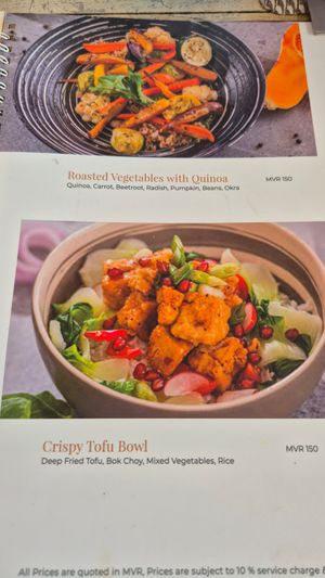 Vegan options at High Tide in Male