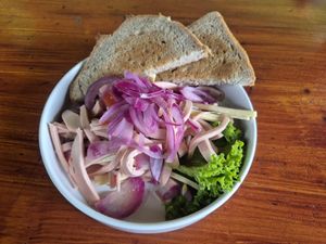 Straßburger Wurstsalat at Lebenshof MutimBauch in Ottenhoefen Im Schwarzwald