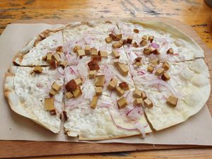 Flammkuchen at Lebenshof MutimBauch in Ottenhoefen Im Schwarzwald