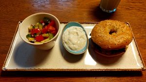 Döner Bagel at Lebenshof MutimBauch in Ottenhoefen Im Schwarzwald