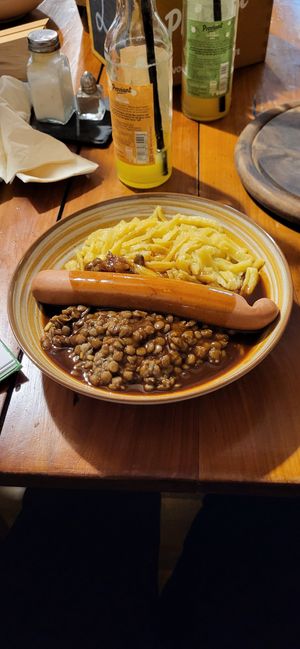 Linsen mit Spätzle at Lebenshof MutimBauch in Ottenhoefen Im Schwarzwald