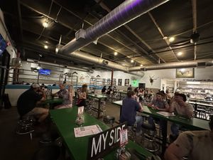 Inside seating area  at Rodeo Goat in Rockwall