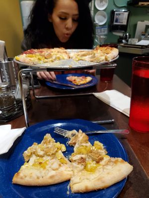 Vegan Nick Fury at Flying Saucer Pizza Company in Salem