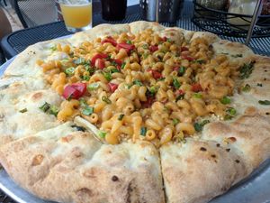 Silurian pizza! at Flying Saucer Pizza Company in Salem