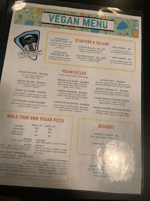 Menu at Flying Saucer Pizza Company in Salem