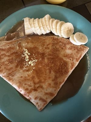 Vegan banana brown sugar crepe  at Gulu-Gulu Cafe in Salem