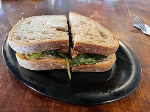 Vegan breakfast sandy   at Gulu-Gulu Cafe in Salem