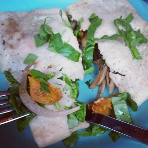 Squashroom vegan crepe at Gulu-Gulu Cafe in Salem