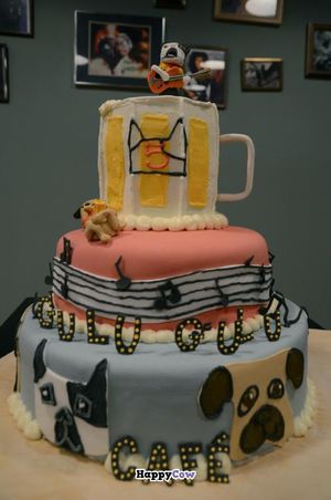 Gulu turns 5! Gulu's birthday cake! at Gulu-Gulu Cafe in Salem
