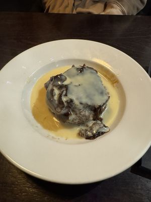 Vegan Toffee with vanilla sauce ❤️‍🔥  at Markie Dans in Oban