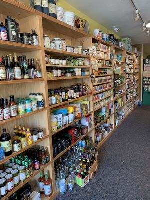 Shelf goods at Frontier Trading Post in Seward