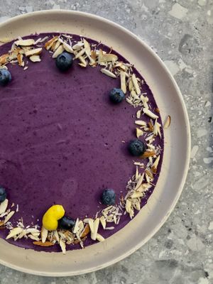 🫐 VEGAN BLUEBERRY CHEESECAKE 🫐 gluten + sugar free  at Lubanitza - ЛЮБА̀НИЦА in Bansko