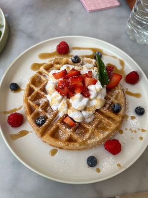 Berry waffle  at Morning People in Marbella