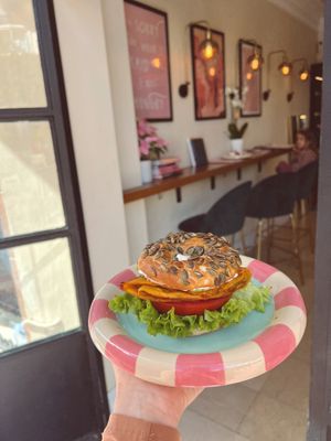 Egg bagel at Morning People in Marbella