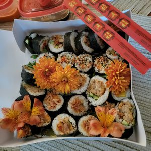 Amazing fresh vegan sushi! at Chef Sils Vegan Kitchen in Wallingford