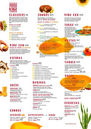 cardápio at Kibedohassib in Sorocaba