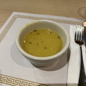 lentil dahl soup (complimentary)  at Himalayan Grill  in San Diego