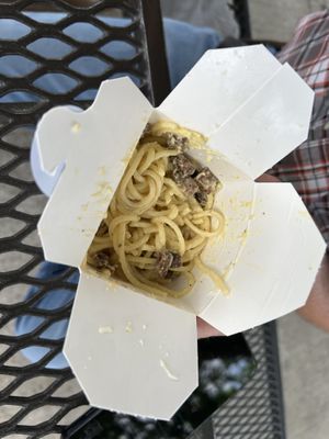 Spaghetti alla carbonara  at N.D.A Cuisine - Cloud Kitchen in Farmers Branch
