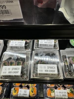 Vegan Spinach Mini Kimbap  at Kibo Sushi House Market - Union Station in Toronto