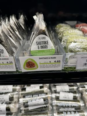 Shiitake and Inari Onigiri  at Kibo Sushi House Market - Union Station in Toronto