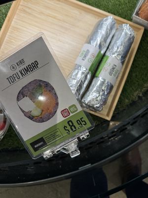 Tofu Kimbap and it’s ingredients   at Kibo Sushi House Market - Union Station in Toronto