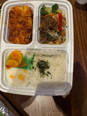 Spicy Agedashi Tofu Bento  at Kibo Sushi House Market - Union Station in Toronto