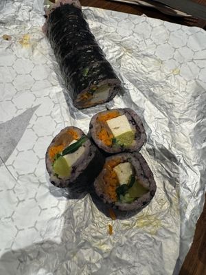 Vegan Grilled Tofu Kimbap  at Kibo Sushi House Market - Union Station in Toronto