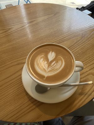 Latte. Oat milk available!  at Or Whatever in Busan