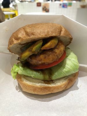Tofu burger 600¥  at La Vigne Akiko - Sunshine City in Tokyo