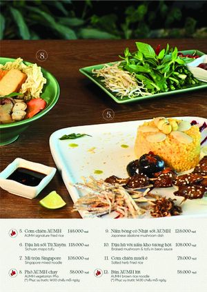 Main Dish Menu at Tiệm AUMH Chay in Ho Chi Minh City