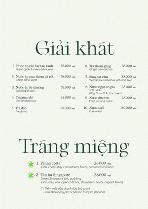 Drinks & Desserts  at Tiệm AUMH Chay in Ho Chi Minh City