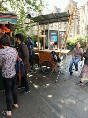 outdoor seating at Tupiniquim Brazil Crepes - Kiosk in Edinburgh