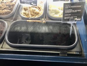 Black sesame ice cream at Licky Chan @ RexKL in Kuala Lumpur