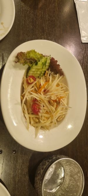 Papya salad at Gapao in Kyoto