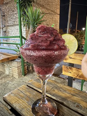 Margarita with blueberry   at Tako Taco Pub in Sarande