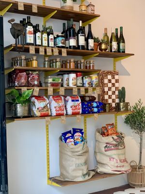 Option to buy vegan products like dates, olive oil, snacks and dates.  at Balabait  in Berlin