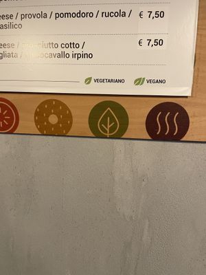 Menu markings  at Hoop Bagel & Salad - Centro in Naples