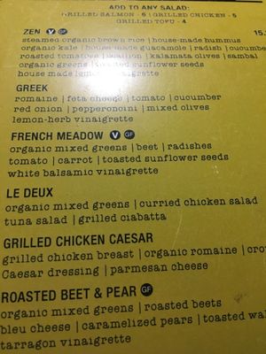 Menu at MSP - French Meadow Bakery & Cafe - T1 in Minneapolis