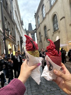   at Little Chimney Gelato & Bakery in Prague