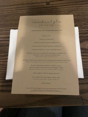 January menu - I got pictures of most of the dishes but some were eaten super quick 😂  at Vanderlyle in Petersfield