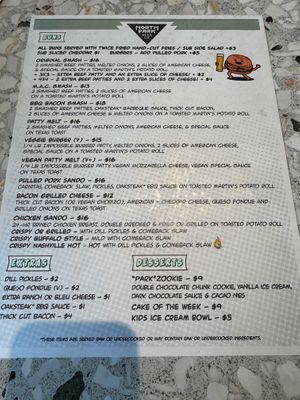 Menu at North Park Beer Co in San Diego