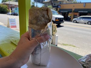 Vegan burritoos  at Vegano Mexicano in Portland