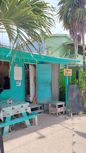 Jenny's take-out at Jenny's To Go Food in Caye Caulker