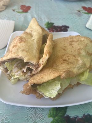 Veggie fry jack   at Jenny's To Go Food in Caye Caulker