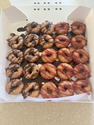 Chocolate and raspberry   at Chani's Donuts in San Diego